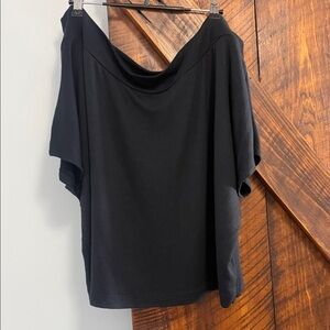Lou & Grey Elegant Black Drape Blouse